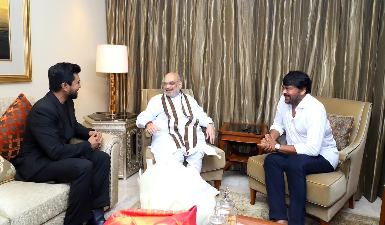 Ramcharan Chiranjeevi Amithshah Meeting