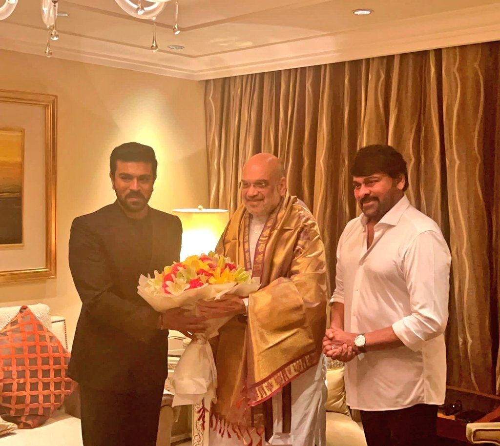 Ramcharan Chiranjeevi Amithshah Meeting