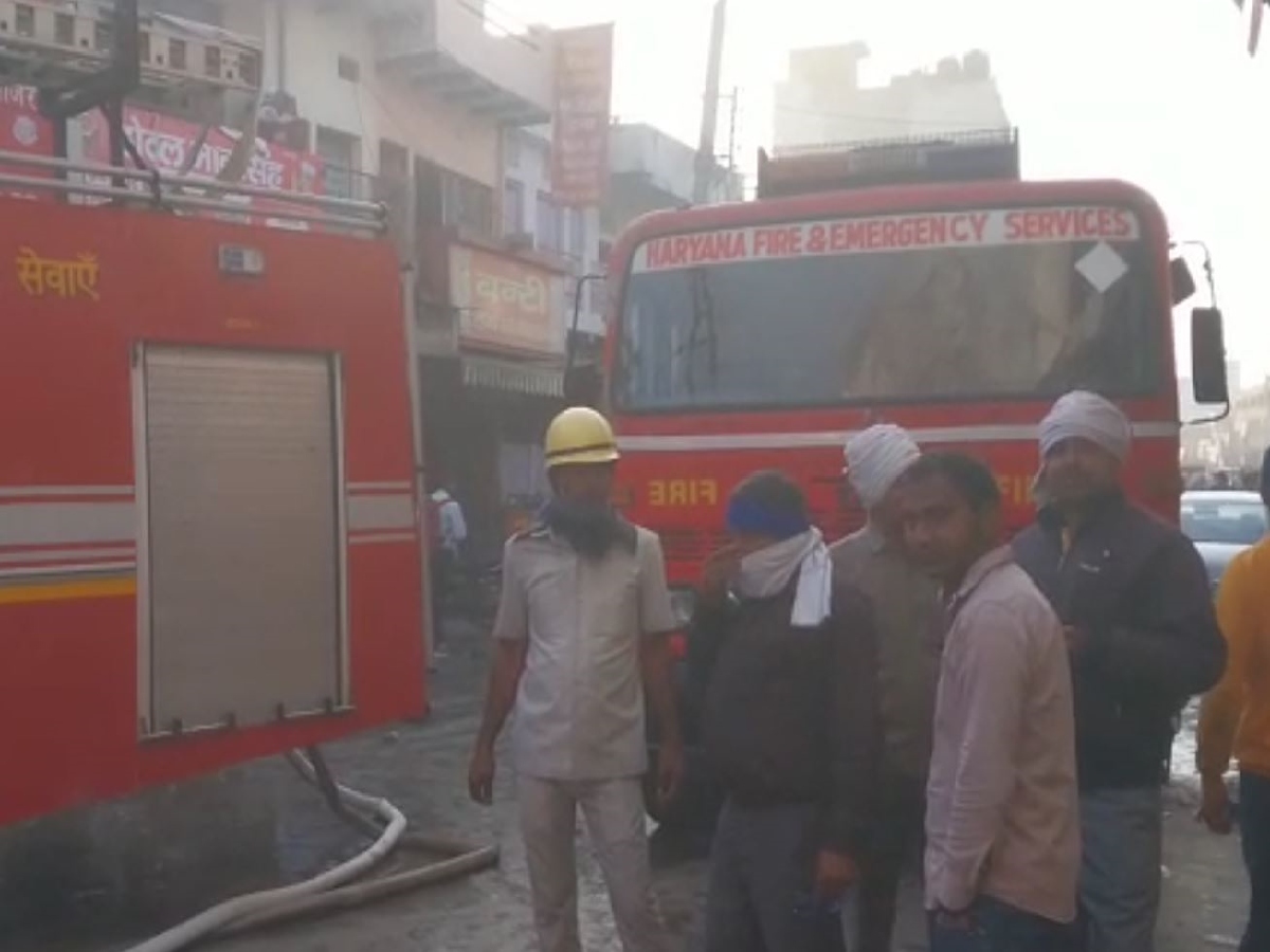 Fire in hotel basement in Rewari City