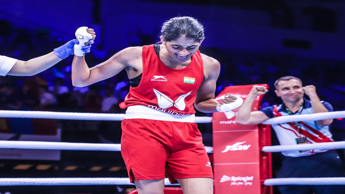 Nitu defeated Lutsaikhan Altantsetseg of Kazakhstan to win her first World Championships gold at the IBA Women's World Boxing Championships 2023.