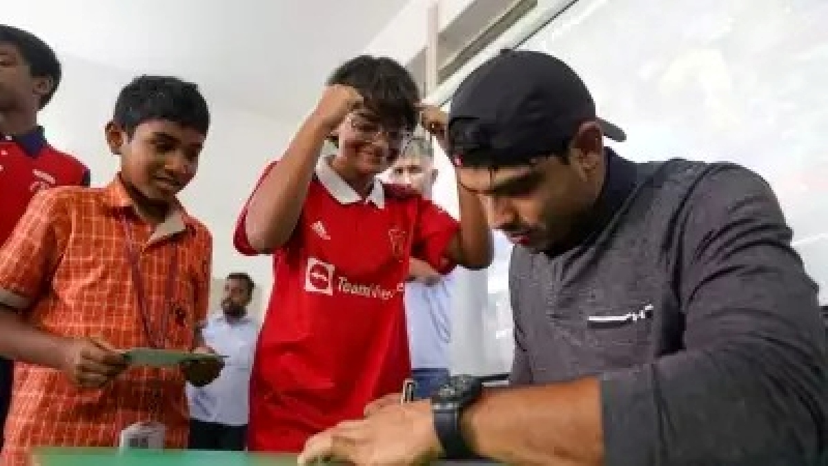 Neeraj Chopra visited Vishwa Vidyapeeth