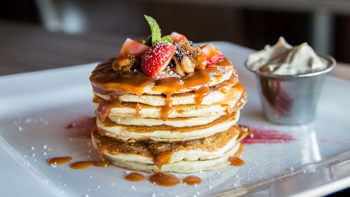 Chia seeds and pancake