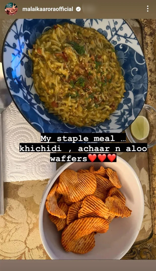 Desi food lover Malaika Arora shares Staple Meal know what is special about it