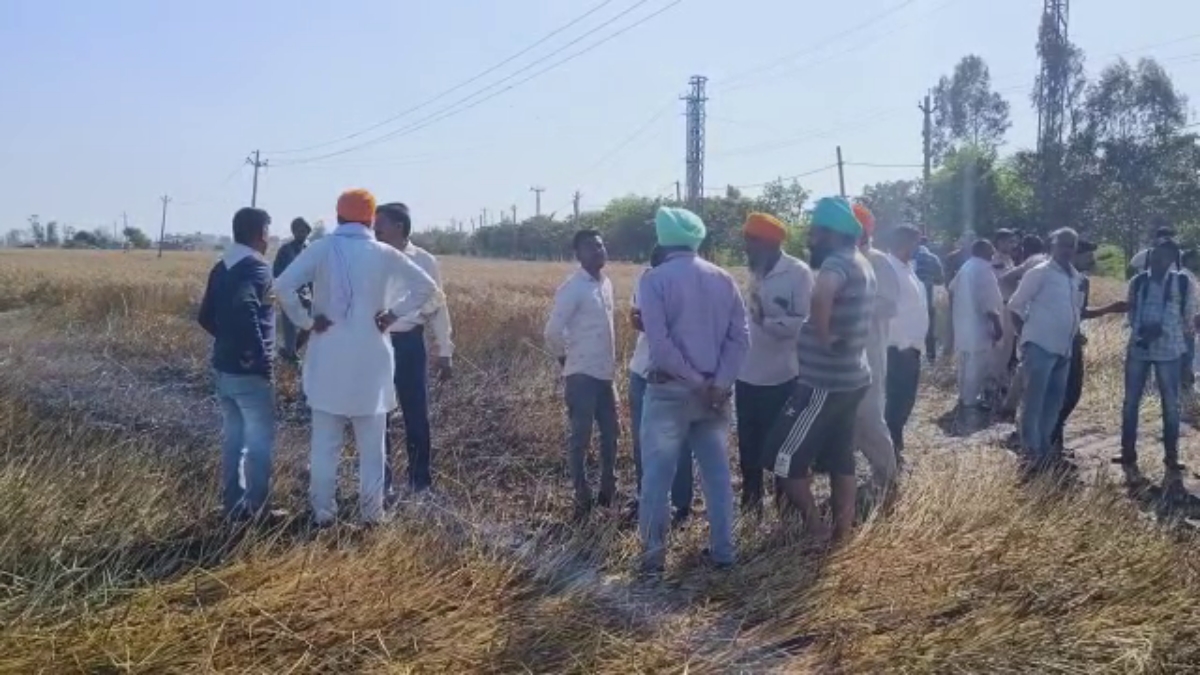 Crop fire in Kurukshetra