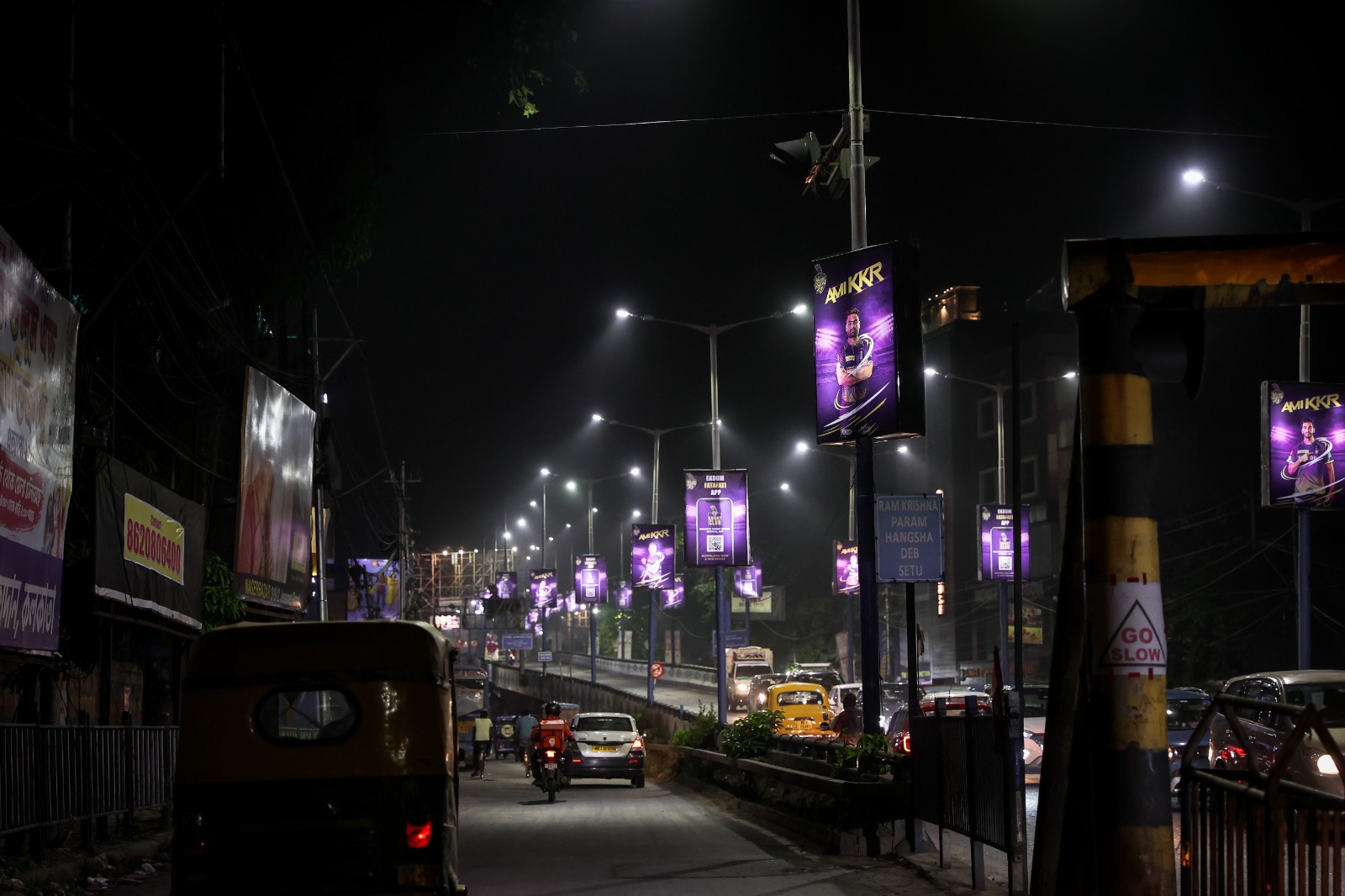 Kolkata turns purple