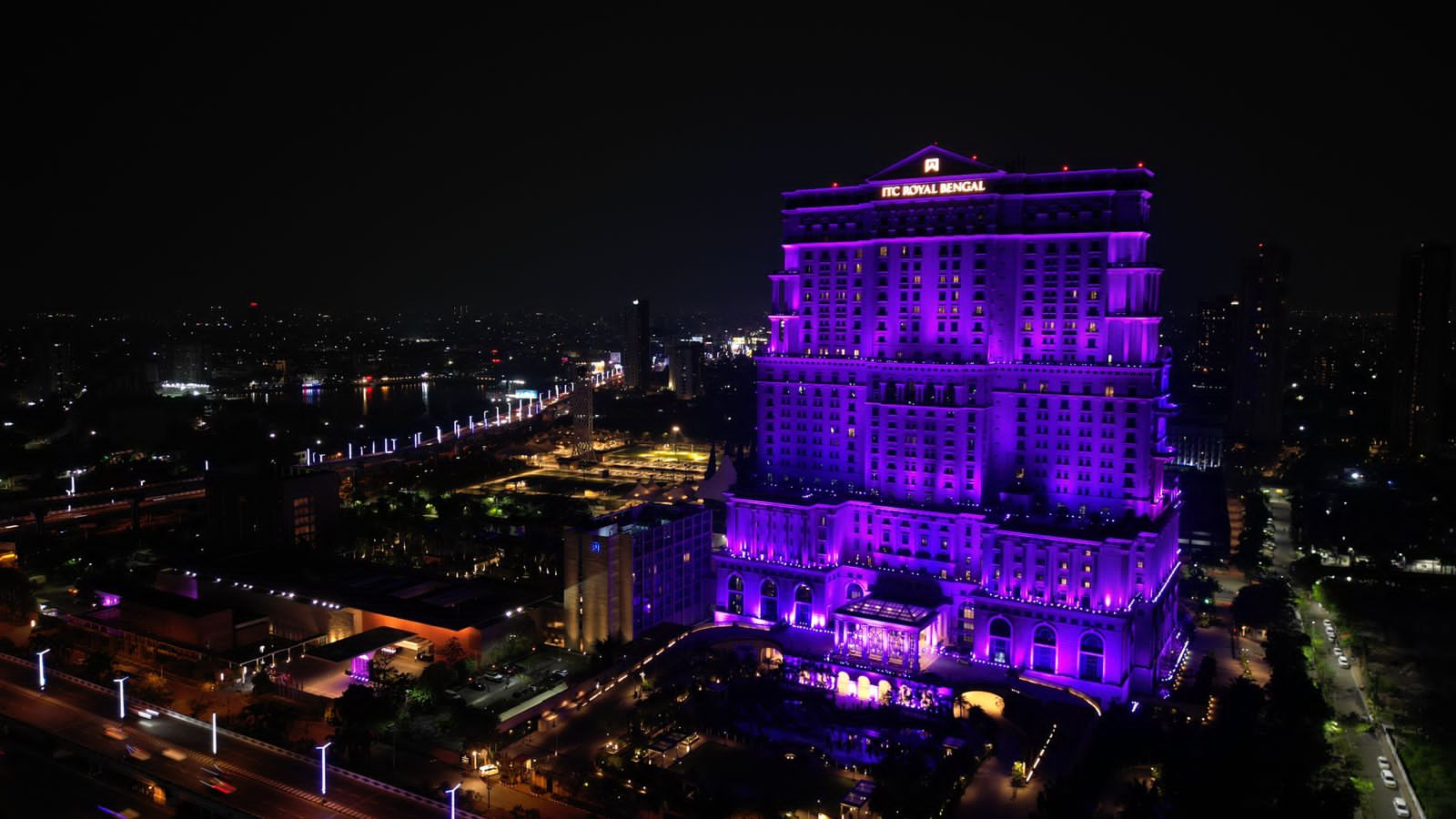 Kolkata turns purple