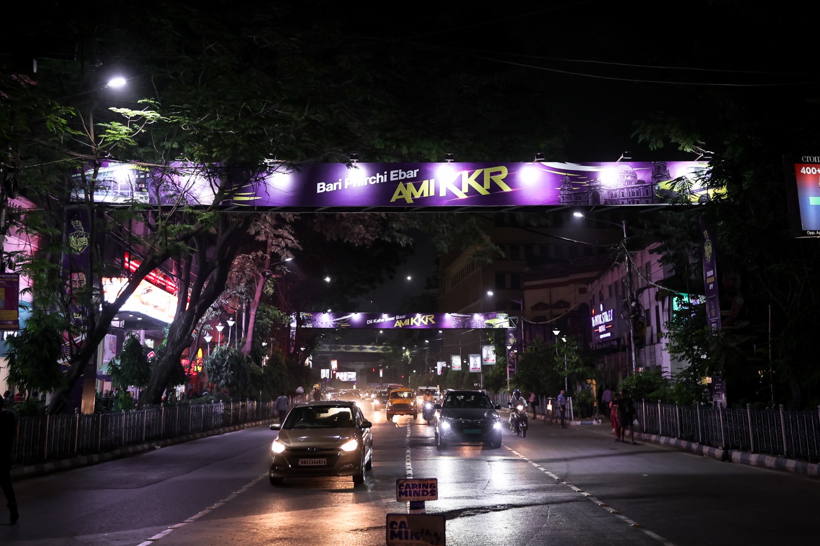 Kolkata turns purple