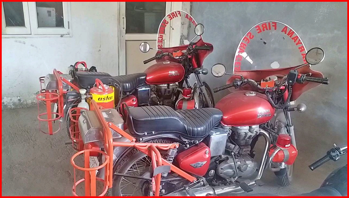 Fire brigade vehicles in fire department in Karnal