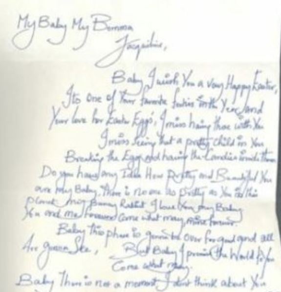 Sukesh write a romantic letter for Jacqueline