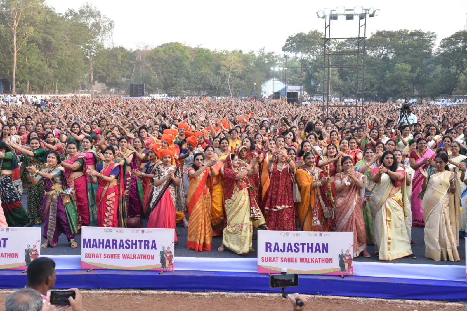 walkathon in saree