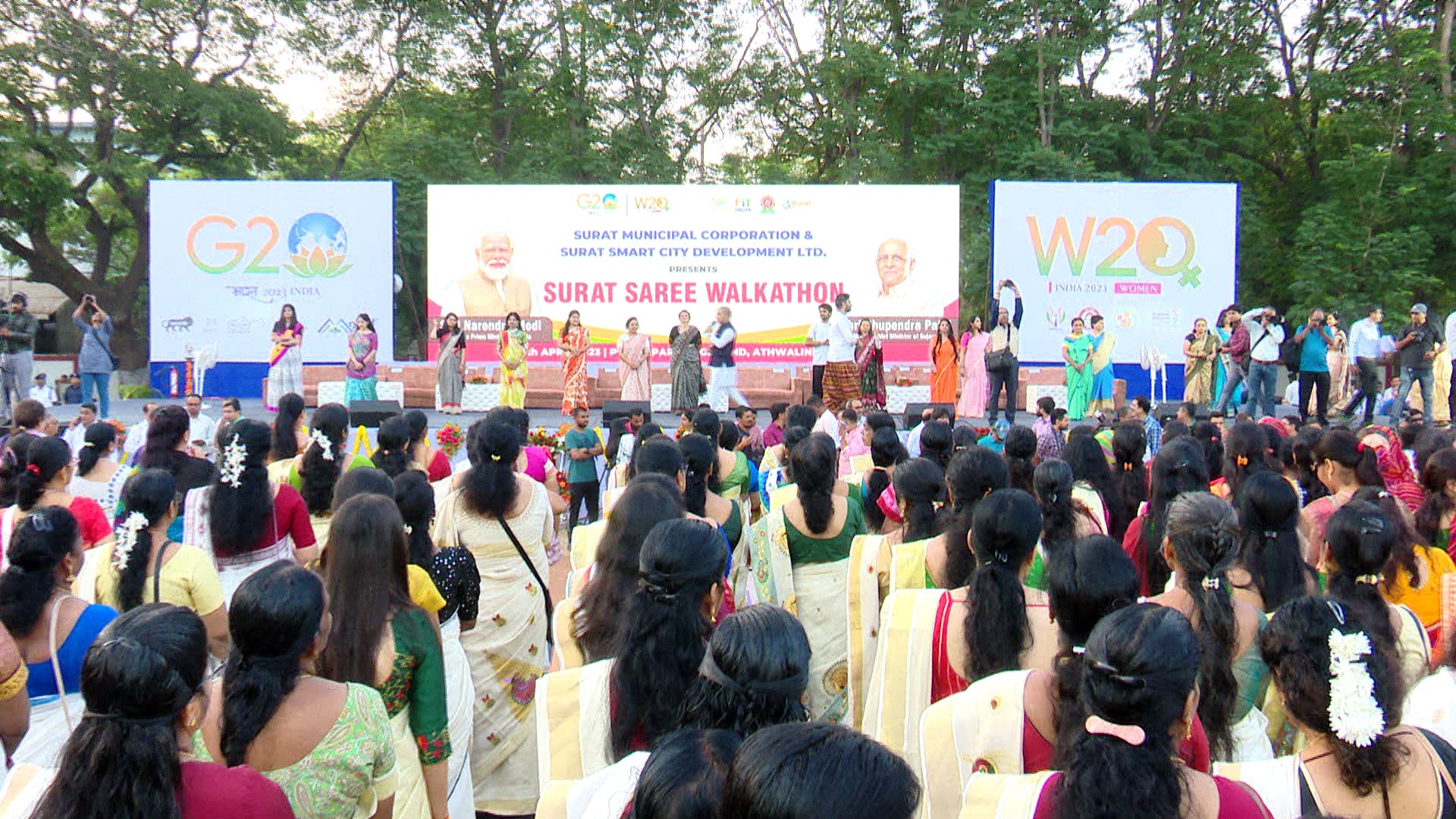 walkathon in saree