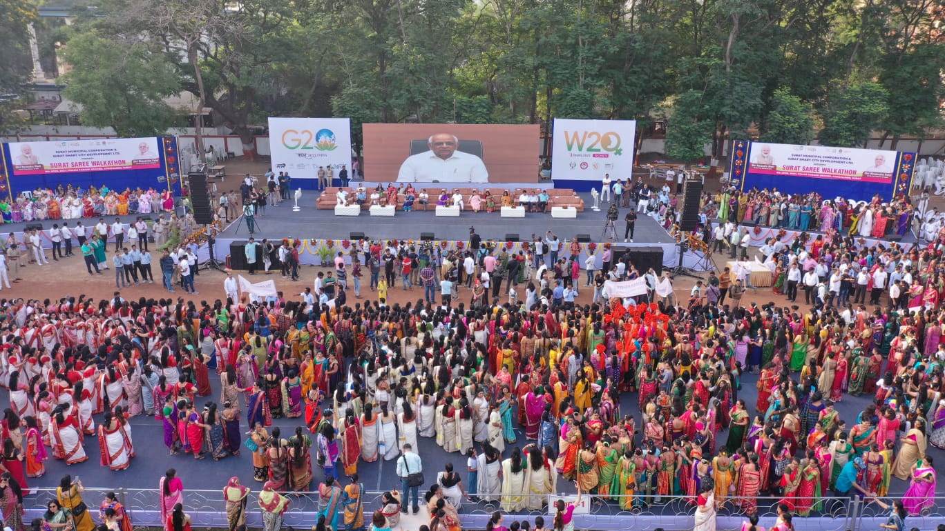 walkathon in saree