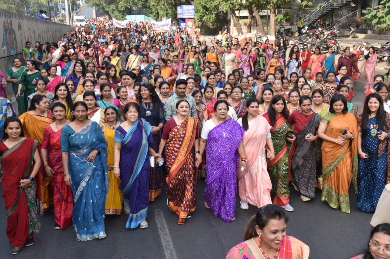 walkathon in saree