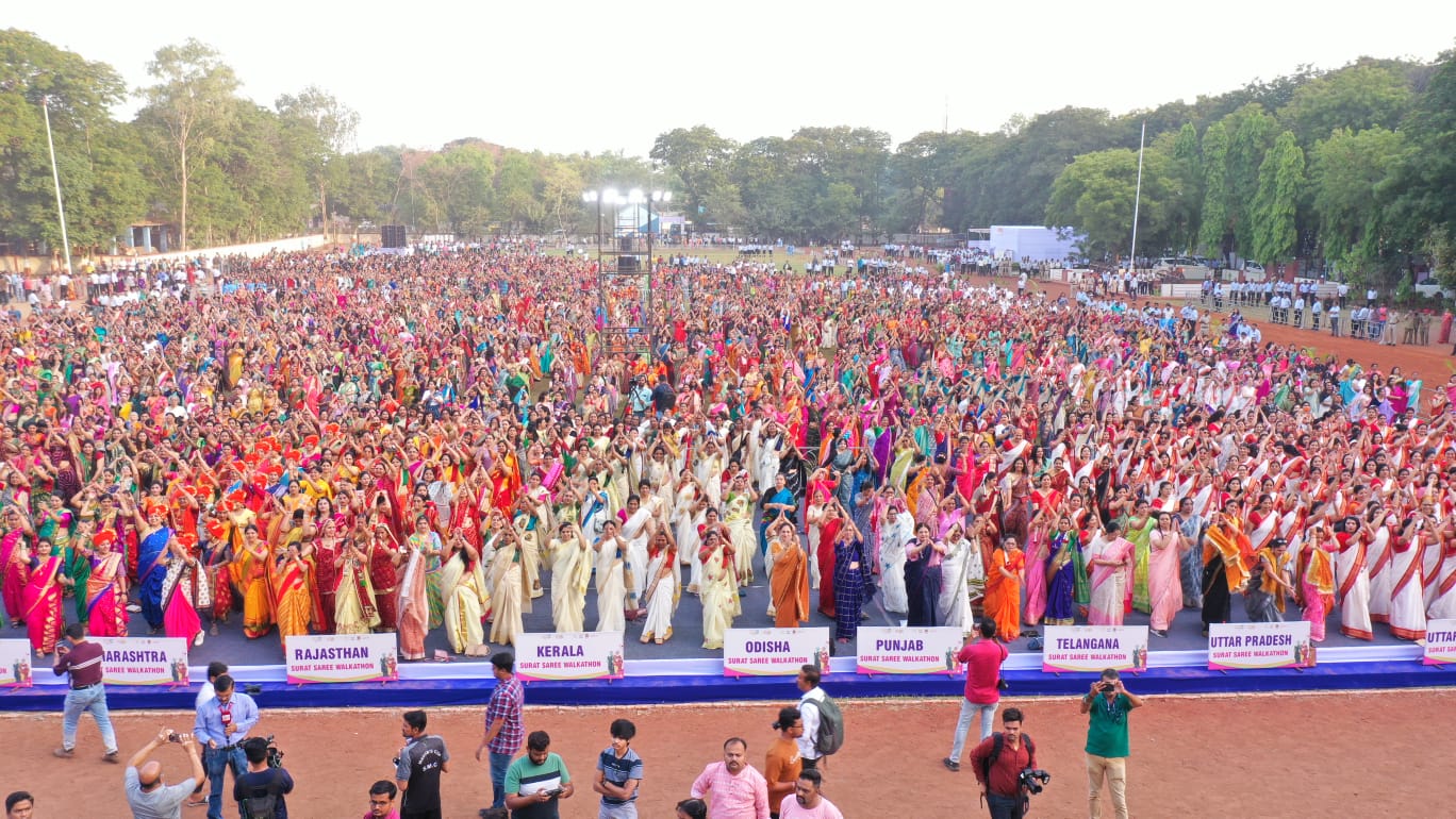 walkathon in saree