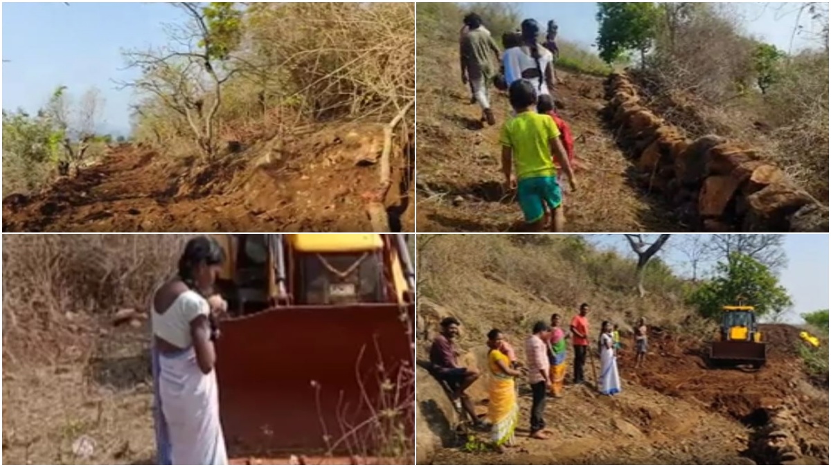 Tribal Woman Health Worker building Road for Village by her own savings