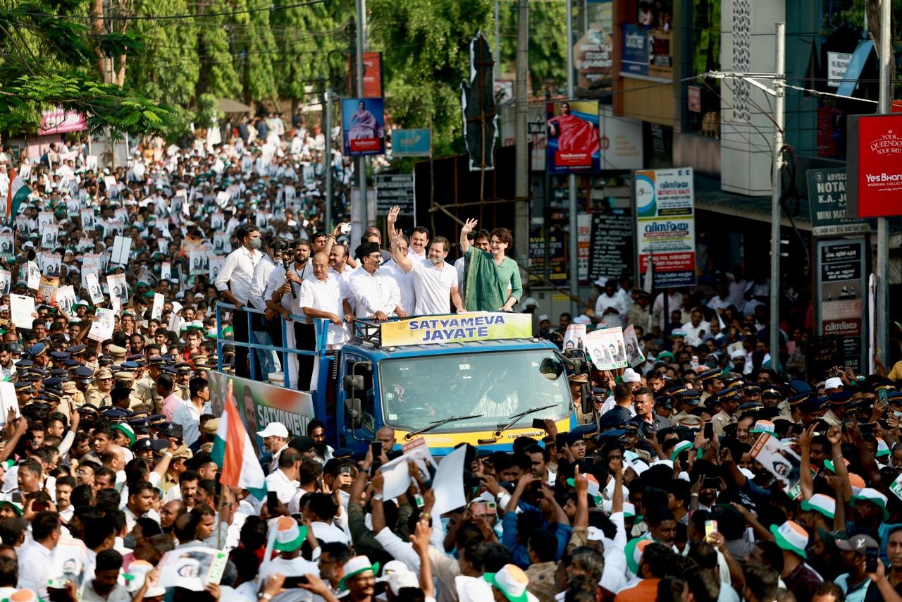 Rahul Gandhi Wayanad road show