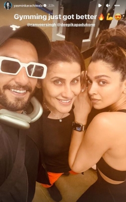 Deepika Padukone and Ranveer Singh work out together