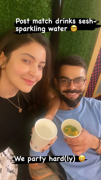 Anushka Sharma, Virat Kohli indulge in 'post-match drinks' as RCB beat DC in IPL