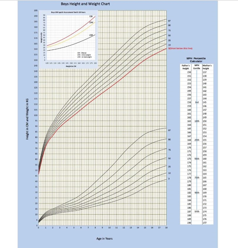 childrens height and weight chart