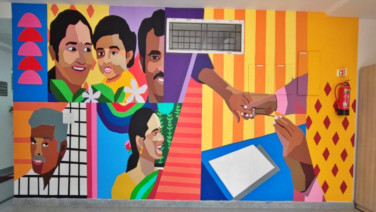 Voting awareness painting by transgender artists