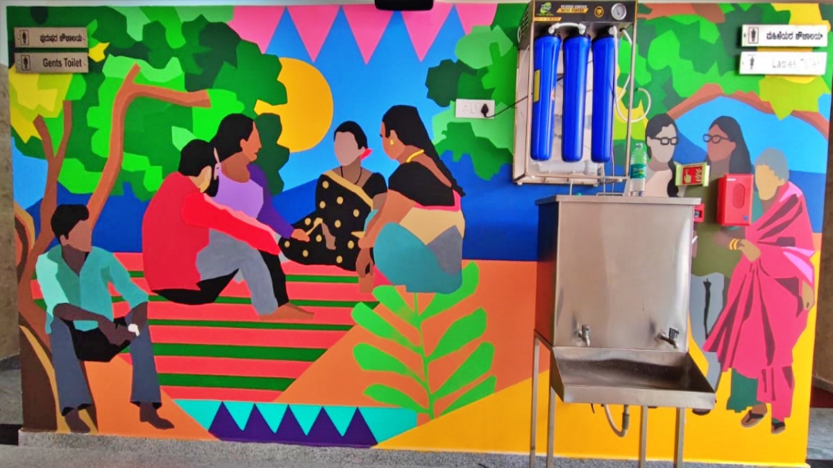 Voting awareness painting by transgender artists