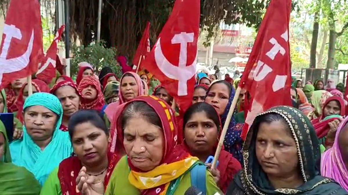 Mid Day Meal Workers Protest in Haryana