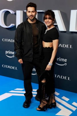 Varun Dhawan, Samantha Ruth Prabhu flaunt in black at Citadel premiere in London