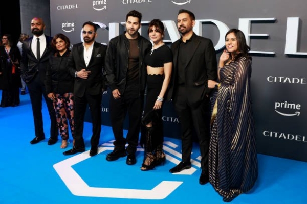 Varun Dhawan, Samantha Ruth Prabhu flaunt in black at Citadel premiere in London