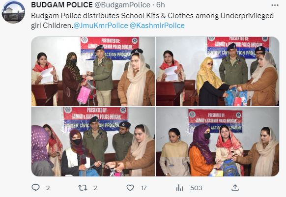 budgam-police-distributed-school-kits-and-clothes-among-underprivileged-girl-children