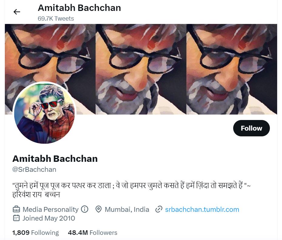 No Blue Tick on Amitabh Bachchan Twitter Account