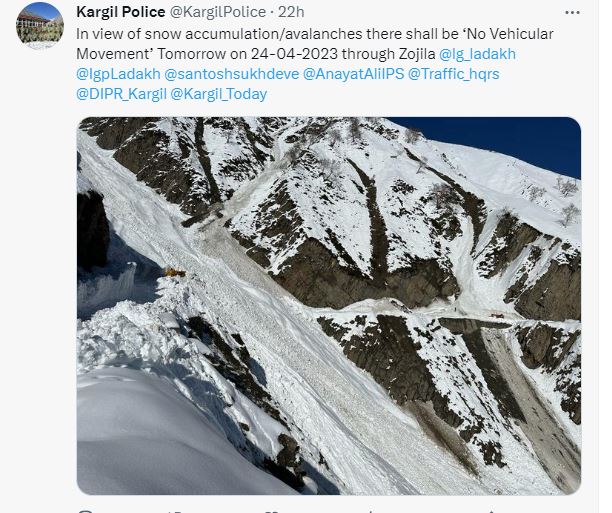 Srinagar-Kargil road remains shut after 8 days