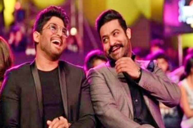 Jr NTR visits Pushpa 2 set