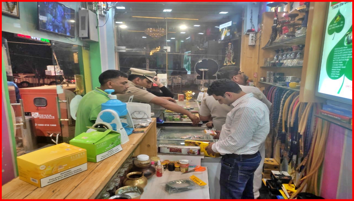 Police raid on hookah bar in Rohtak