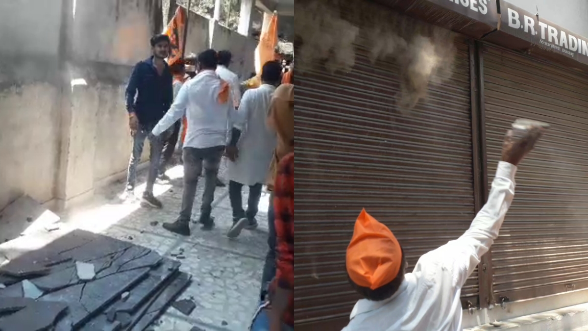 bajrang dal workers breakage congress office