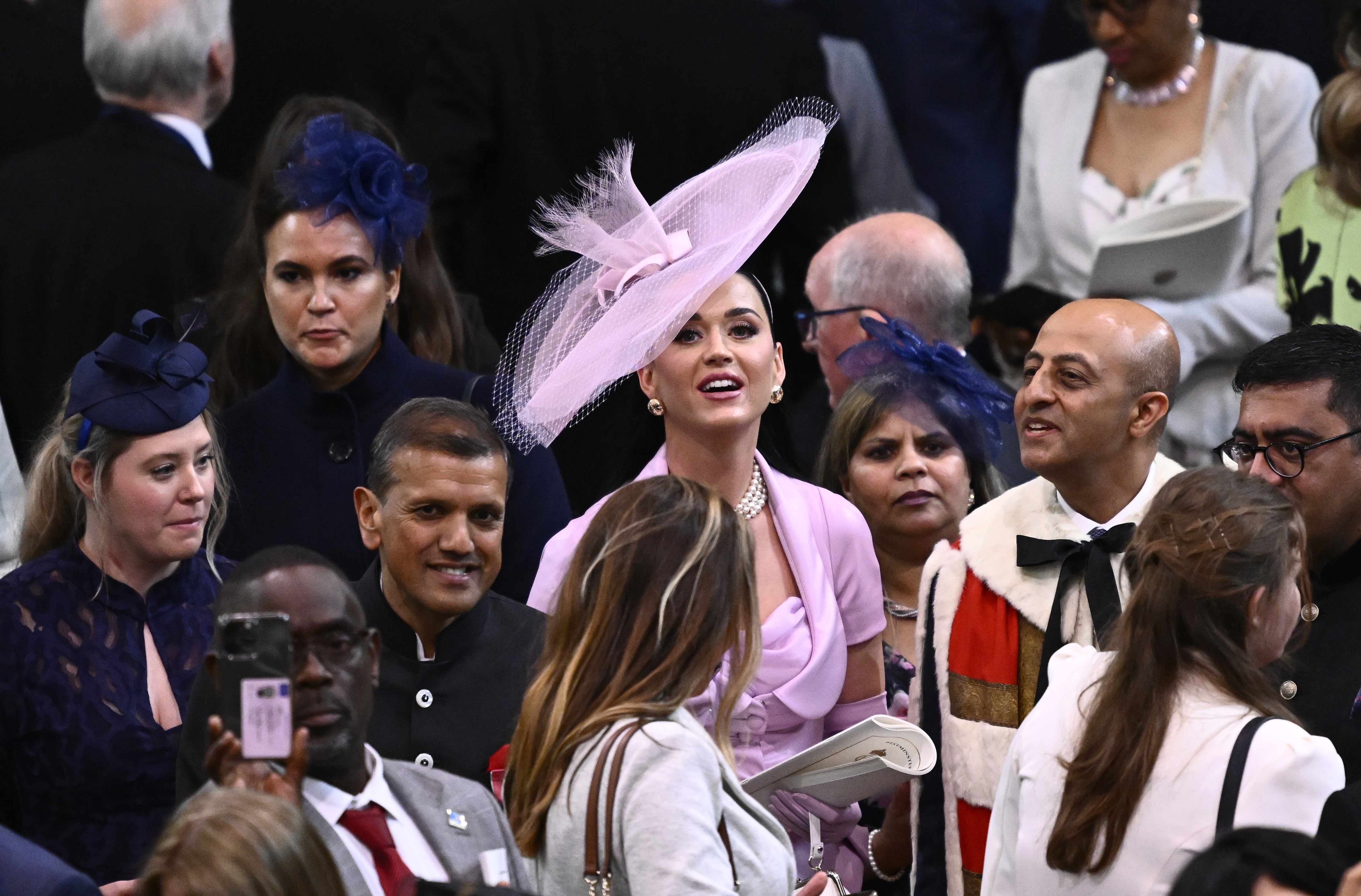 Katy Perry at Westminster Abbey during the coronation