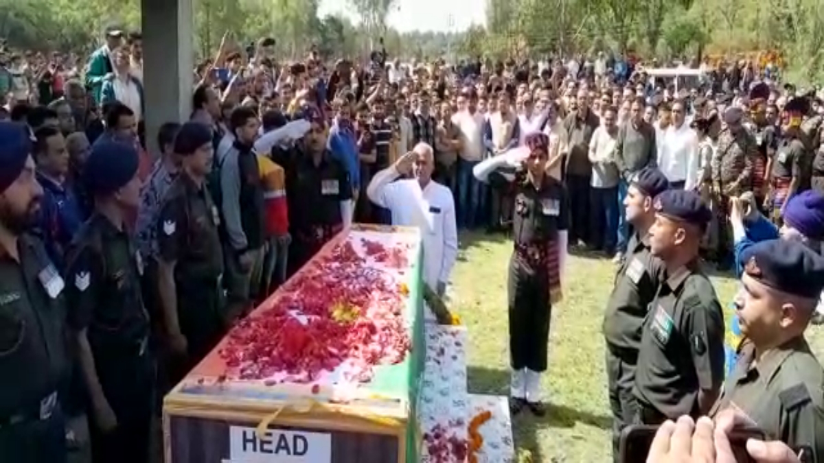 Martyr Arvind Kumar Cremated with Full Military Honors.