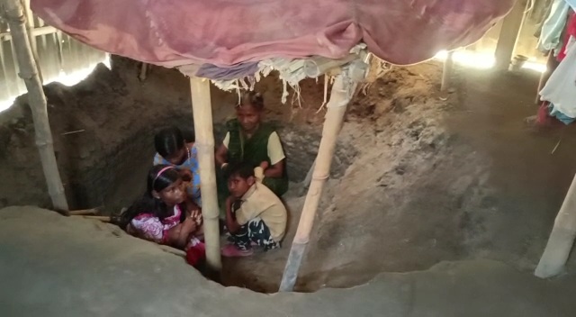 a family living in a pit for 6 years