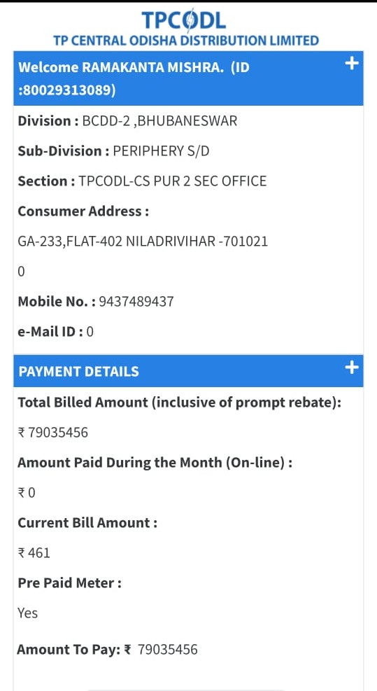 electricity bill