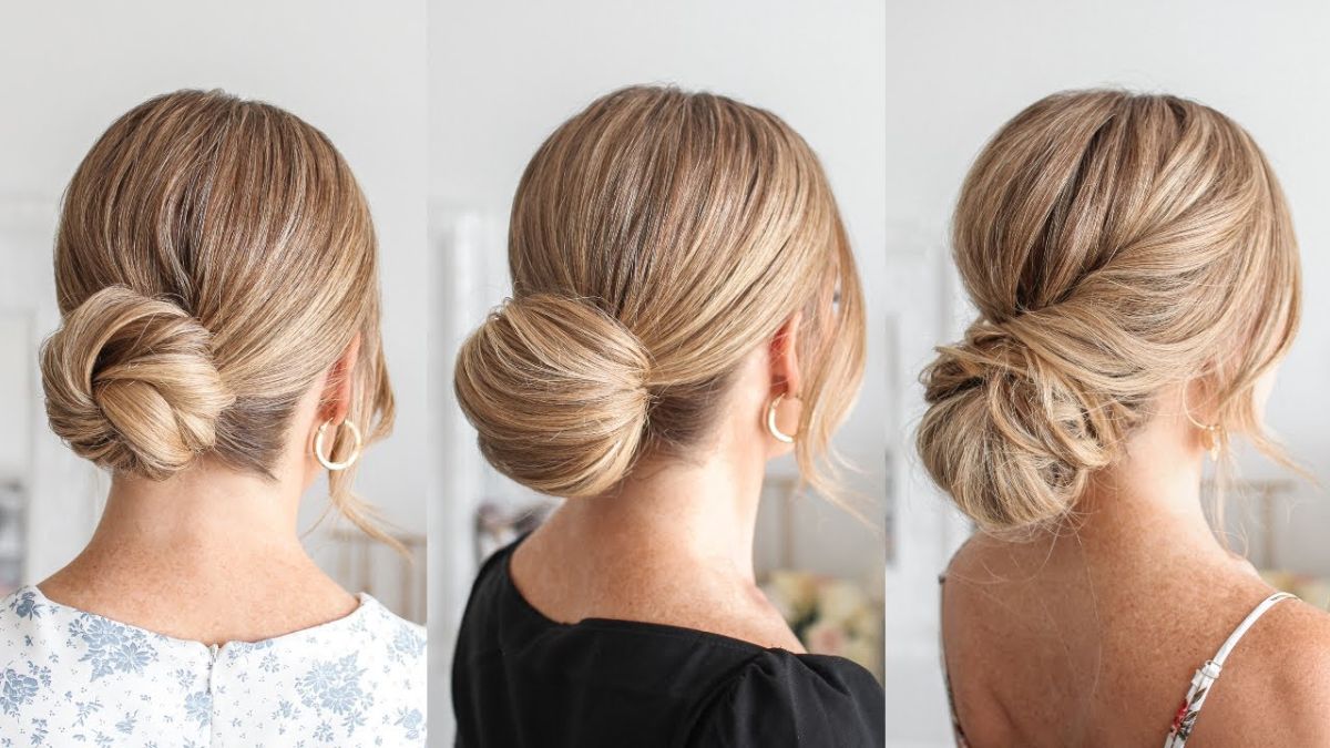 messy low bun