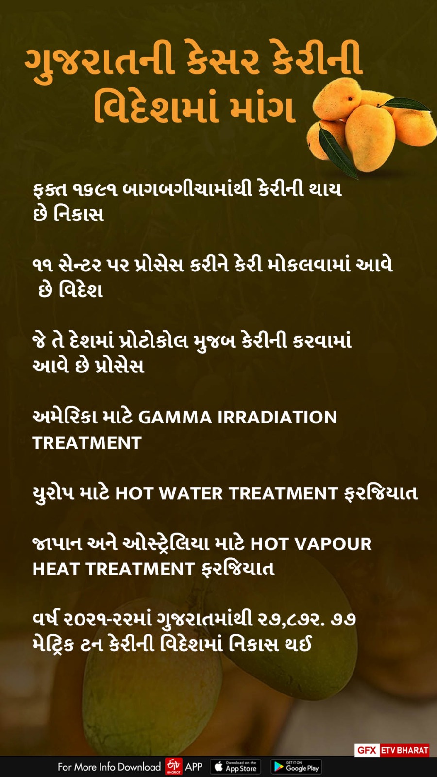 ગુજરાતની કેસર કેરી વિદેશમાં માંગ