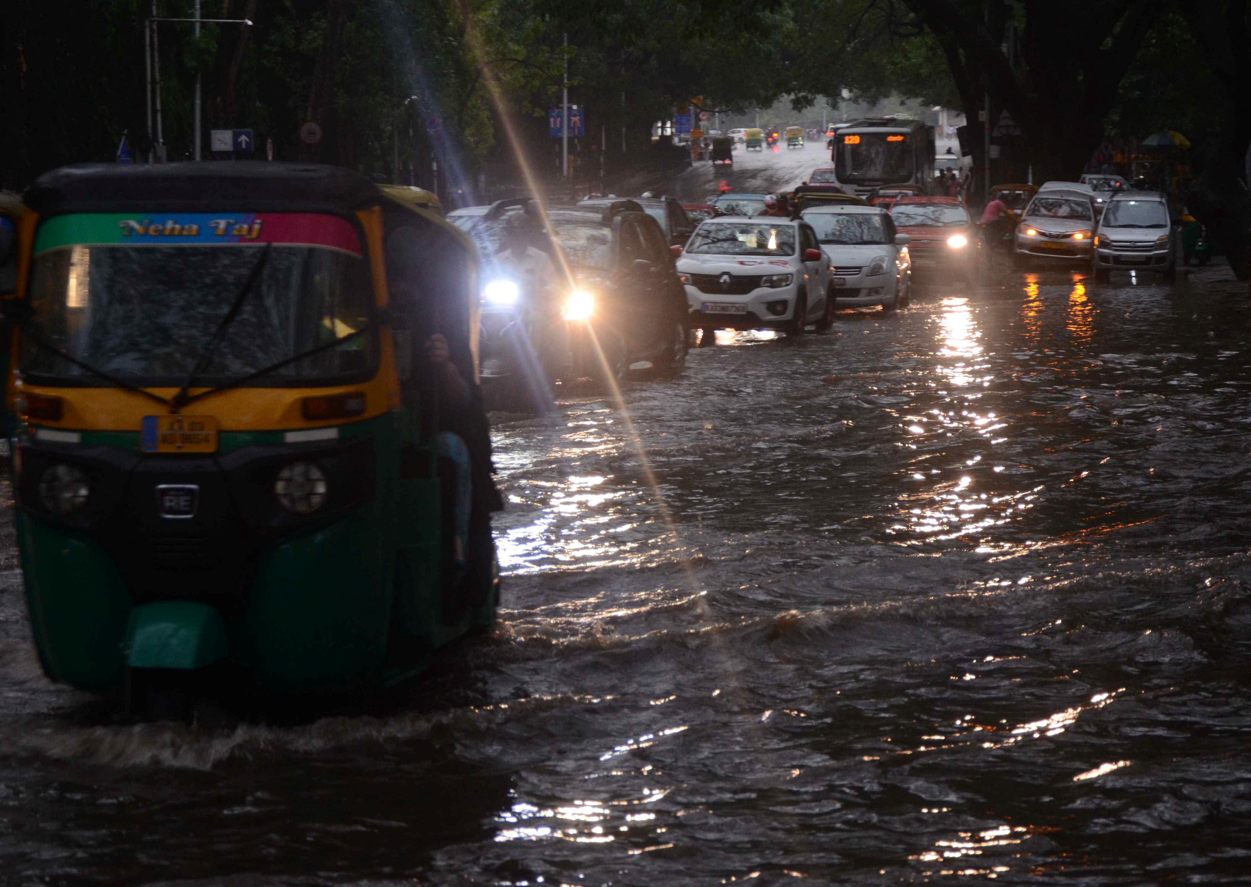 Rain Water in Road