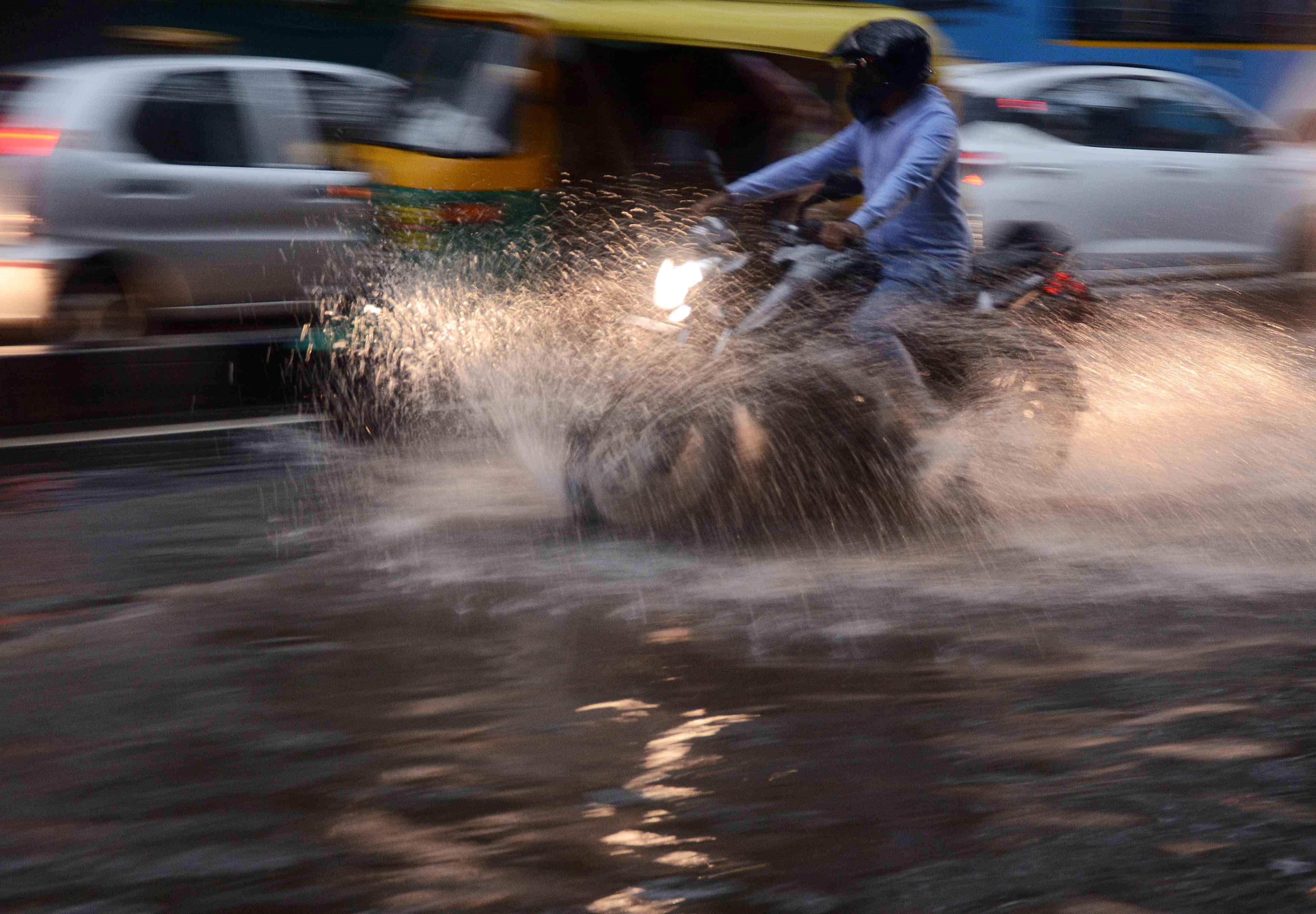 Rain Water in Road