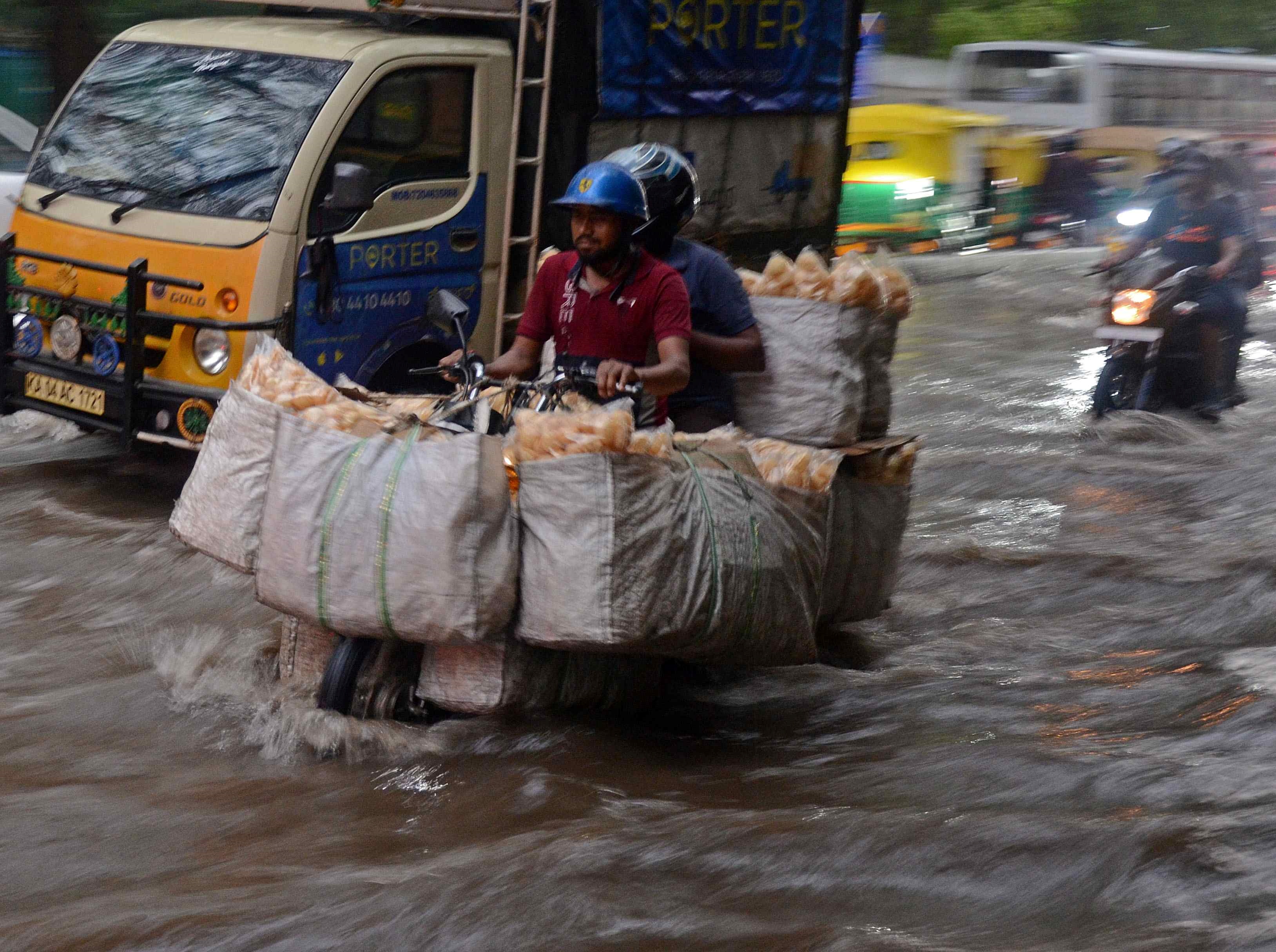 Rain Water in Road