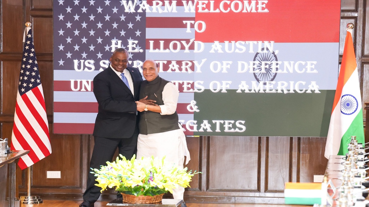 US Defense Minister Lloyd Austin meets Rajnath