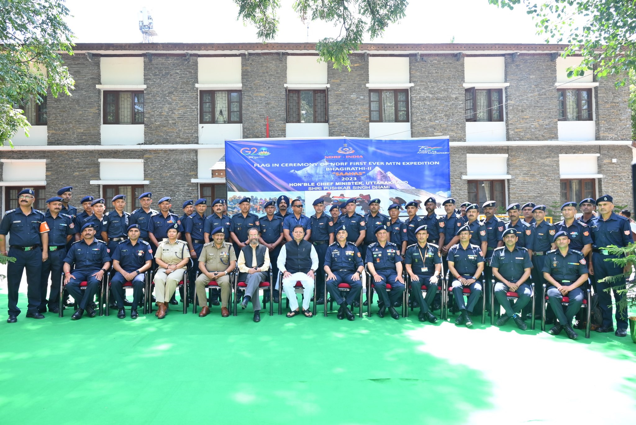 NDRF Team successfully summited Mt Bhagirathi 2 Peak