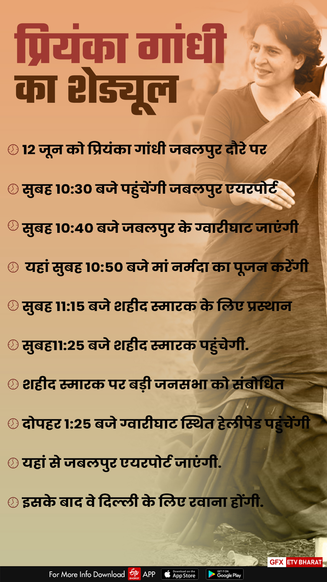 Priyanka Gandhi schedule