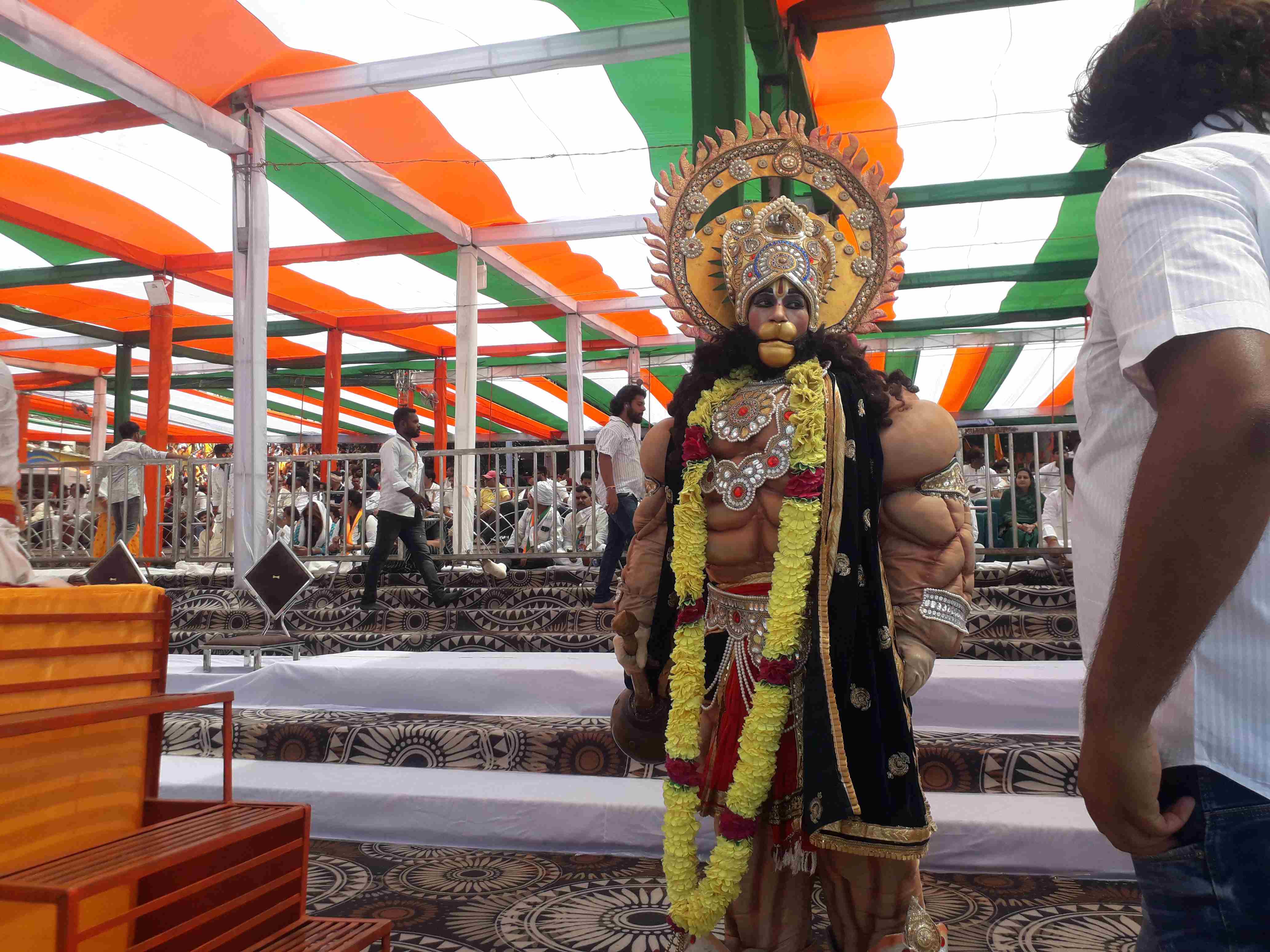 man in Hanuman ji costume