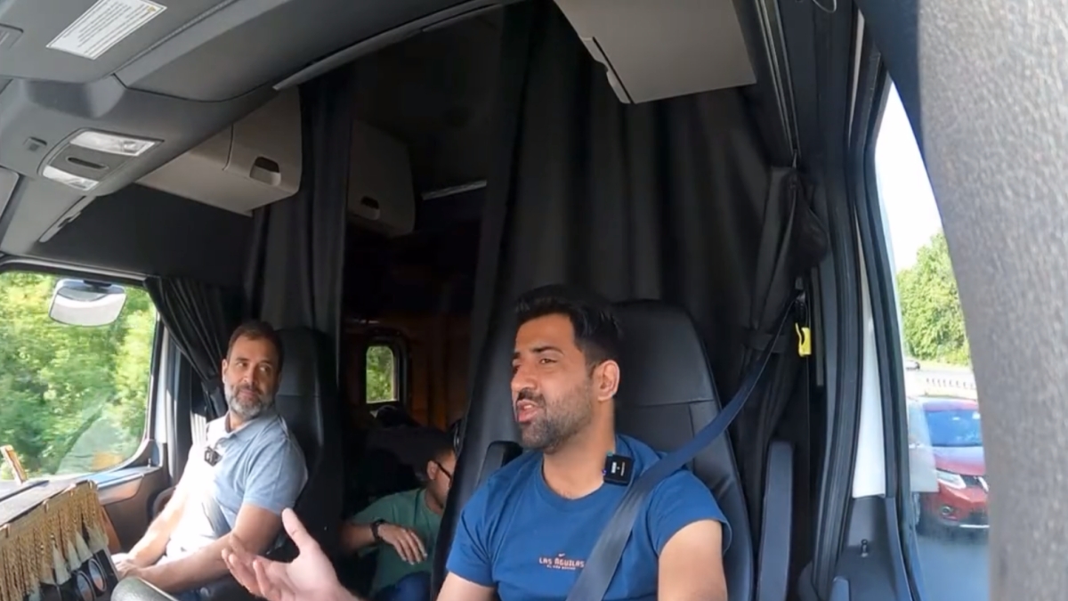 Rahul Gandhi American Truck Journey  Rahul Gandhi  Truck Journey  touching the lives of Indian drivers  ഇന്ത്യന്‍ ഡ്രൈവര്‍മാരുടെ ജീവിതം തൊട്ടറിഞ്ഞ്  ഡ്രൈവര്‍മാരുടെ ജീവിതം  രാഹുലിന്‍റെ അമേരിക്കന്‍ ട്രക്ക് യാത്ര  അമേരിക്കന്‍ ട്രക്ക് യാത്ര  കൂട്ടിന് ചര്‍ച്ചയും സിദ്ധു മൂസേവാലയുടെ പാട്ടും  സിദ്ധു മൂസേവാല  വാഷിങ്‌ടണ്‍ ഡിസി  ന്യൂയോര്‍ക്ക്  രാഹുല്‍ ഗാന്ധി  യാത്ര  അമേരിക്ക  ട്രക്ക്  ഡ്രൈവര്‍  രാഹുല്‍