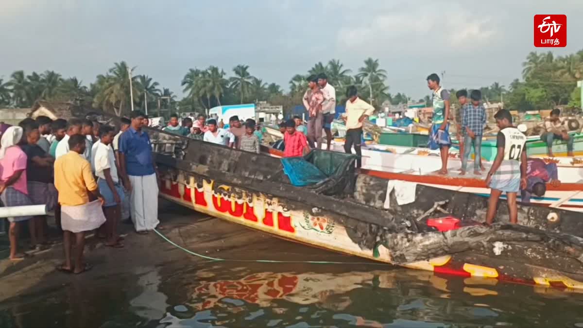 நடுக்கடலில் மீன்பிடி படகில் ஏற்பட்ட விபத்தில் 6 மீனவர்கள் படுகாயம்