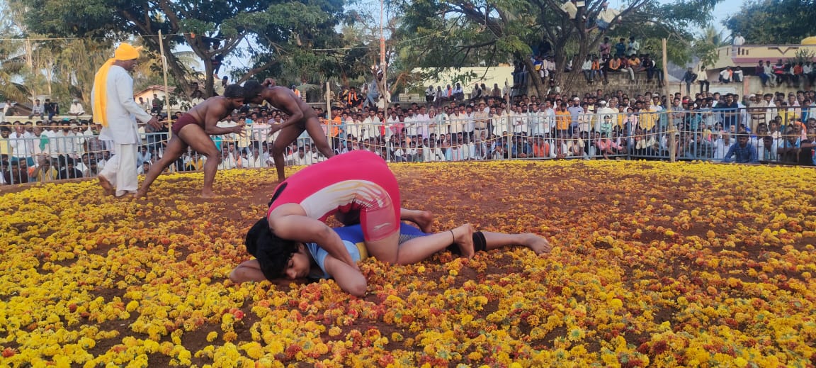 ಸಂಗೊಳ್ಳಿ ರಾಯಣ್ಣ ಉತ್ಸವ  wrestling competition  Sangolli Rayanna Festival  ರಾಷ್ಟ್ರ ಮಟ್ಟದ ಕುಸ್ತಿ ಸ್ಪರ್ಧೆ